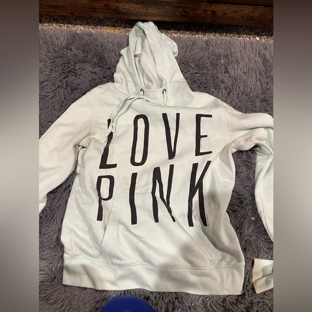 PINK Victoria's Secret by Victoria's Secret Love Pink Mint Hoodie